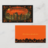 Carte de visite "Halloween heureux " de Halloween (Devant / Derrière)