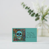 Carte De Visite Halloween Hippie Skull Thunder_cove (Debout devant)