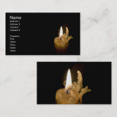 Carte De Visite Halloween Lite Candle and Burnt Wick (Devant / Derrière)