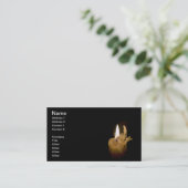 Carte De Visite Halloween Lite Candle and Burnt Wick (Debout devant)