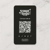 Carte De Visite Halloween sombre gothique QR Code vertical (Dos)