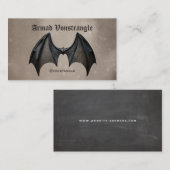 Carte De Visite Halloween Vampire Bat (Devant / Derrière)