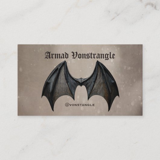 Carte De Visite Halloween Vampire Bat (Devant)