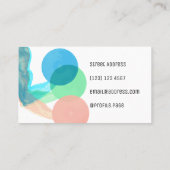 Carte De Visite Haltérophilie professionnelle d'art abstrait (Dos)