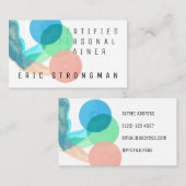 Carte De Visite Haltérophilie professionnelle d'art abstrait (Devant / Derrière)