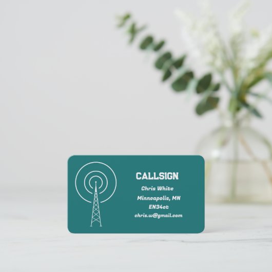 Carte De Visite Ham Radio (Debout devant)