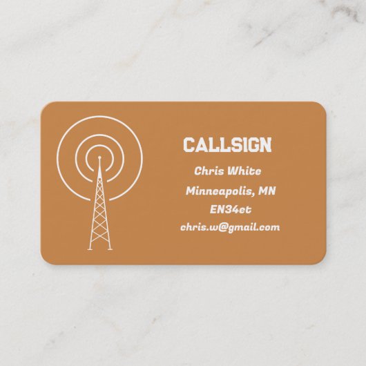 Carte De Visite Ham Radio (Devant)