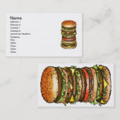 Carte De Visite hamburger (Devant / Derrière)