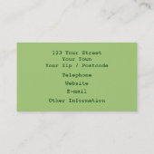 Carte De Visite Hamburger (Dos)