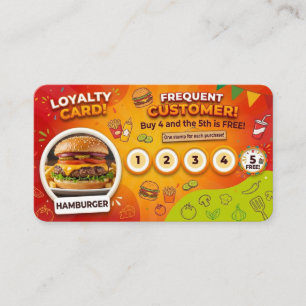 Carte De Visite Hamburger - Fidélité Magasin Local