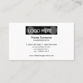 Carte De Visite Hamburger frites Fast Food Photo (Dos)