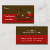Carte de visite Hamburger Platter (Devant / Derrière)
