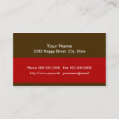 Carte de visite Hamburger Platter (Dos)