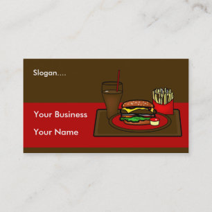 Carte de visite Hamburger Platter