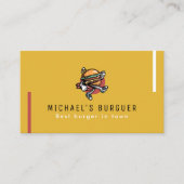 Carte De Visite Hamburger restaurant food truck moutarde jaune (Devant)
