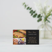 Carte De Visite hamburger sandwich chef privé restauration (Debout devant)