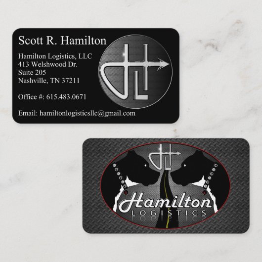 Carte De Visite Hamilton Logistics 1 (Devant / Derrière)