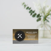 Carte De Visite Hammer Chisel | Vis circulaire | Metallique (Debout devant)