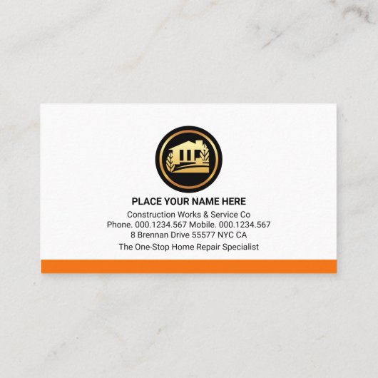 Carte De Visite Hammers On Brick Wall Building (Dos)