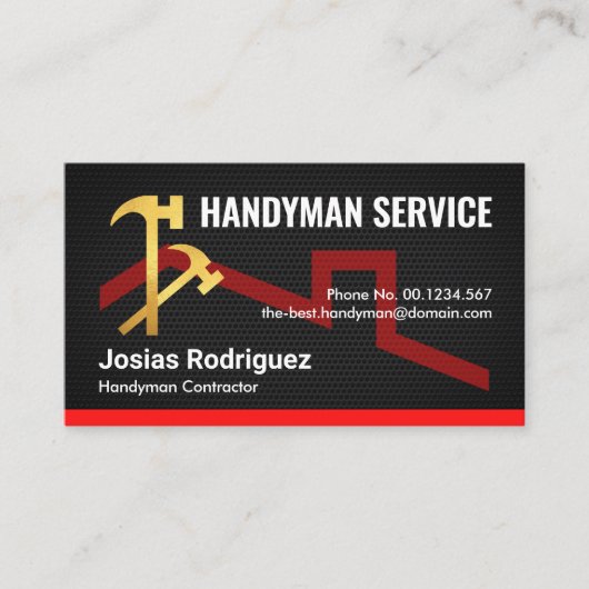 Carte De Visite Hammers On Wire Mesh Building (Devant)