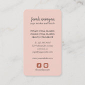 Carte De Visite Hamsa | Rust Wellness massage spa yoga holistique (Dos)