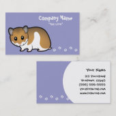 Carte De Visite Hamster de Syrien de bande dessinée (Devant / Derrière)