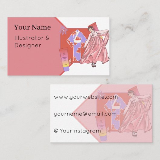 Carte De Visite Hanbok rose fluide & Crème BB Glow (Devant / Derrière)