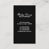 Carte De Visite Hanche et monogramme audacieux (Dos)