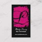 Carte De Visite Hanche et monogramme audacieux (Devant)