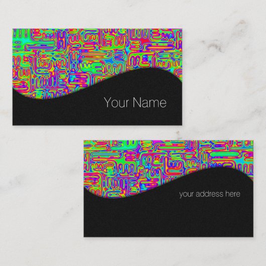 Carte De Visite Hand and Digitally Painted Pattern art 42 (Devant / Derrière)