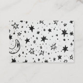 Carte De Visite Hand Drawn Celestial Night Sky Pattern (Dos)
