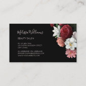 Carte De Visite Hand drawn Flowers Logo Black (Dos)
