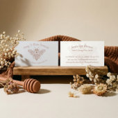 Carte De Visite Hand Drawn Honey Bee Floral Botanical Wellness 