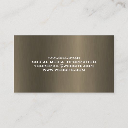 Carte De Visite Hand Tools Icon | Metal Background (Dos)