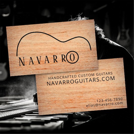Carte De Visite Handcrafted Custom Guitar Maker