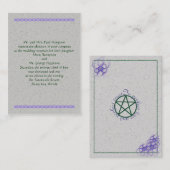 Carte De Visite Handfasting heureux (Devant / Derrière)