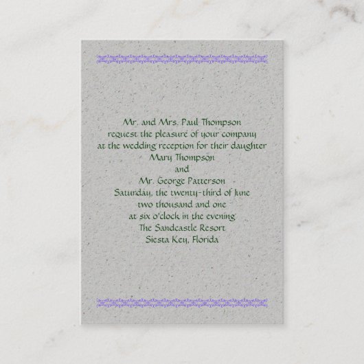 Carte De Visite Handfasting heureux (Devant)