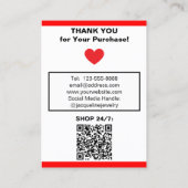 Carte De Visite Handmade Earrings Red White Polka Dots (Dos)