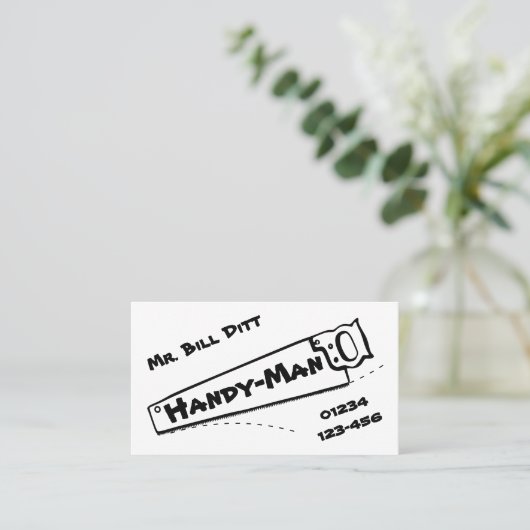 Carte de visite Handy Man (Debout devant)