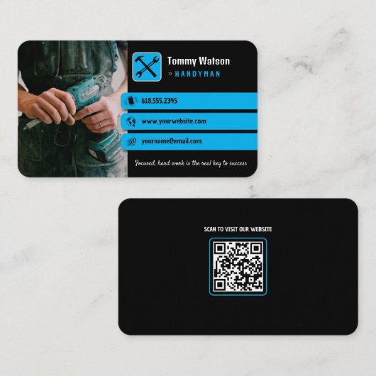 Carte De Visite Handy Man | Construction | Entrepreneur (Devant / Derrière)