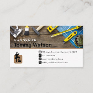 Carte De Visite Handy Man   Construction   Entrepreneur
