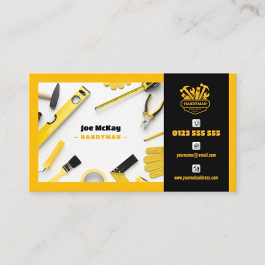 Carte De Visite Handy Man | Construction | Entrepreneur (Devant)