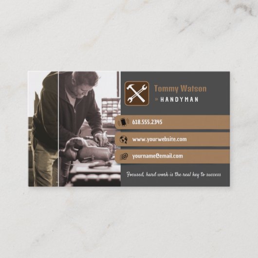 Carte De Visite Handy Man | Construction | Entrepreneur (Devant)