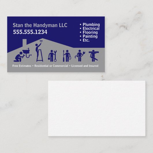 Carte de visite Handyman (Devant / Derrière)