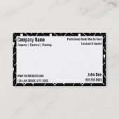 carte de visite Handyman (Dos)