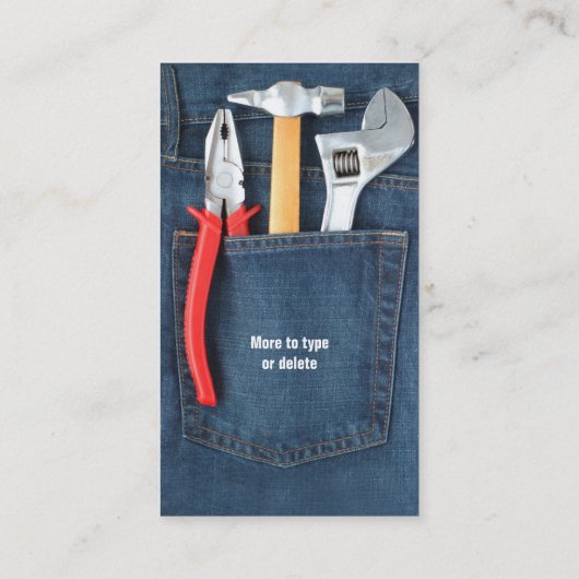 Carte de visite Handyman (Dos)