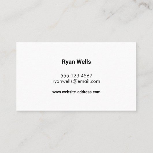 Carte De Visite Handyman (Dos)