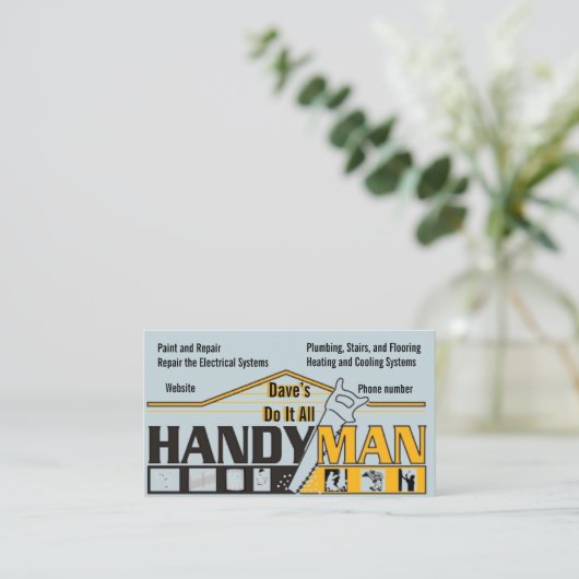 Carte de visite Handyman (Debout devant)