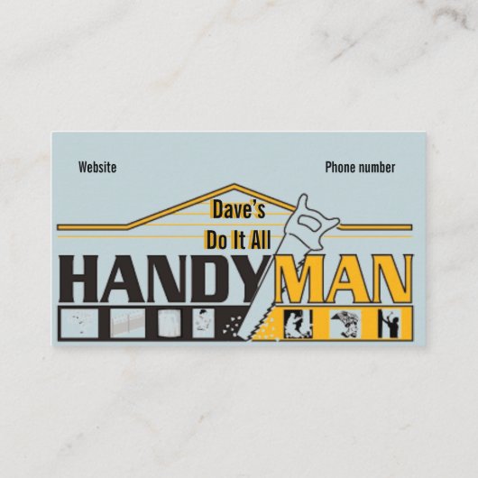 Carte de visite Handyman (Dos)