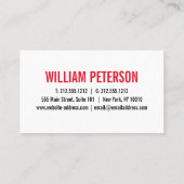 CARTE DE VISITE HANDYMAN 24 HEURES URGENCE NOIR ROUGE (Dos)